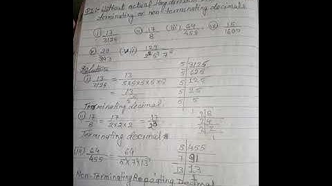 Class 10 exercise 1.4 decimal expansion of rational numbers without actual division