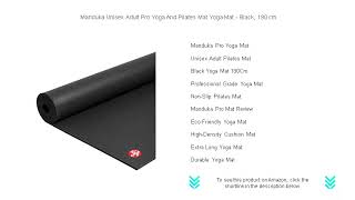 Manduka Unisex Adult Pro Yoga And Pilates Mat Yoga Mat  Black 180 Cm