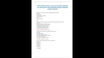 AMCA CMAC EXAM 4 20232024 LATEST UPDATE 100 QUESTIONS AND ANSWERS EXPERT VERIFIED LATEST UPDATE