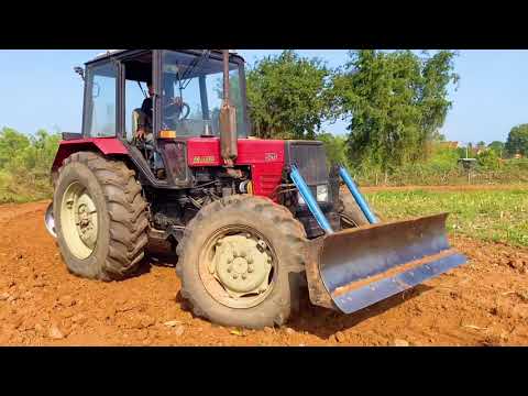 Super Power Engine Tractor BELARUS 820 Push the Land with front Blade​Leveling Rice Field