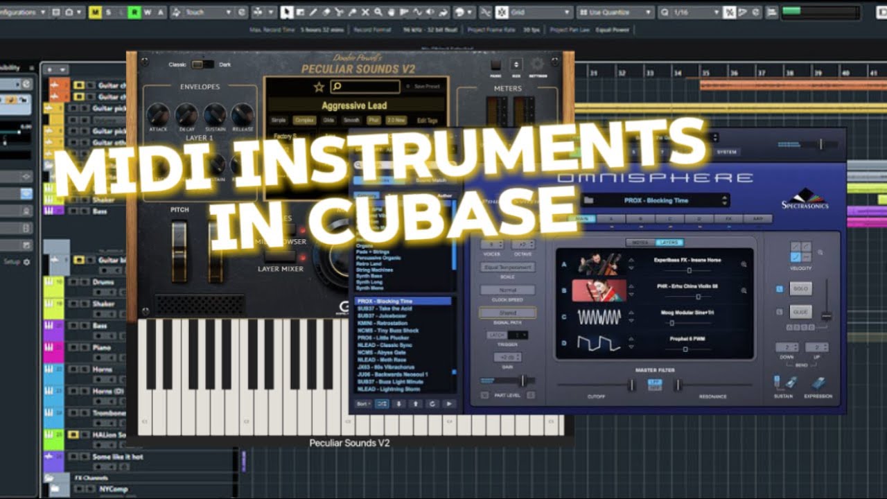Steinberg Cubase - USB Keyboard Set-up, Midi Tracks & VST Instruments