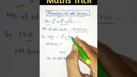Numbers of odd factors || maths Tricks || short maths || magic maths || #shorts || #ssccgl || tricks