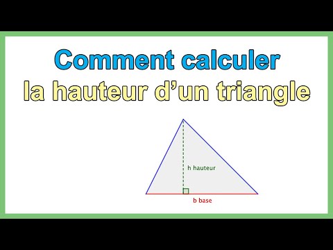 Vidéo: Comment Trouver La Longueur De La Hauteur Dans Un Triangle