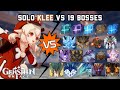 Solo c0 klee vs 19 bosses without food buff  genshin impact