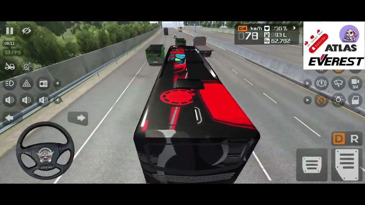 BUS PARIWISATA KELUAR DARI TERMINAL JAKARTA 