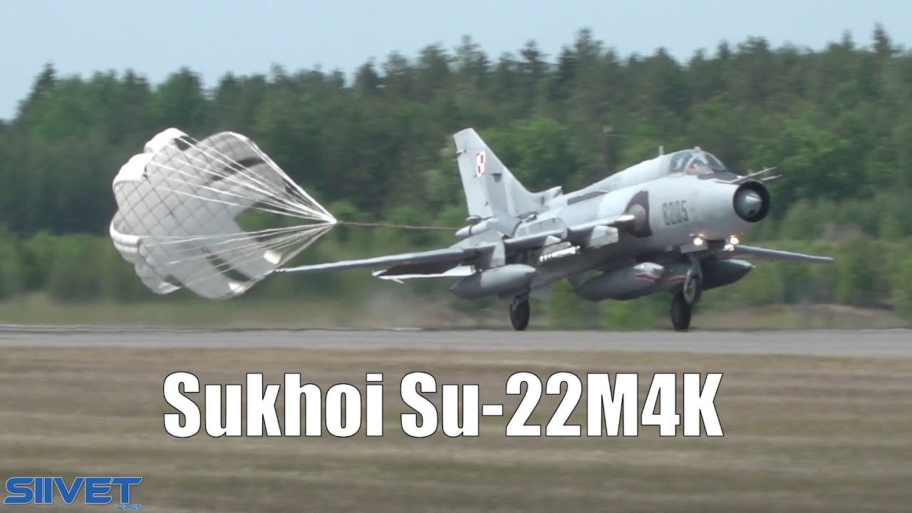 sukhoi-su-22-fitter-landing-polish-air-force-turku-2023-youtube