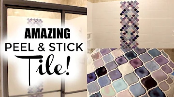Can you put peel and stick tile shower?