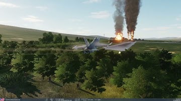[DCS World] F-16 | Crash landing on very short runway