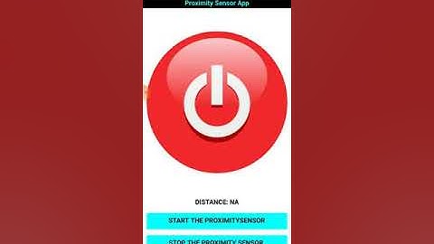 My Proximity sensor app