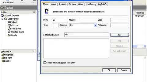 How to Create Address Book in Outlook Express