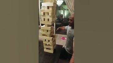 My boy did the best Jenga move ever! #jenga #jengagame #gamenight #bestplayer #greatness #thegoat