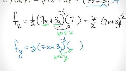1st Order Partial Derivatives of Natural Logarithms