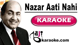 Video thumbnail of "Nazar Aati nahi manzil - Video Karaoke Lyrics - Rafi by Bajikaraoke"