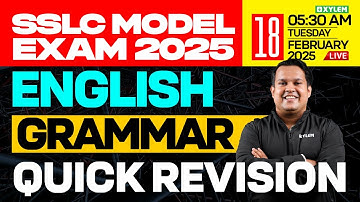 SSLC Model Exam 2025: English - Grammar | Quick Revision | Xylem SSLC