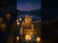 Moon-Spa on the Lake 🌙🛁🌊 #cat #cute #relax