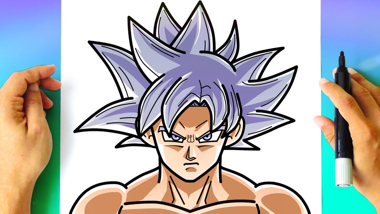 Desafio desenhar o Goku instinto superior só com um traço sem tirar a  caneta do papel #desafio #art #arts #dibujos #desenho #draw