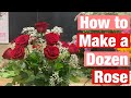 How to Make a Dozen Rose Arrangement