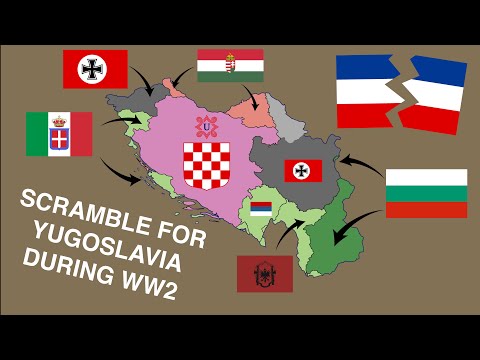 Yugoslavia Flag Map Ww2