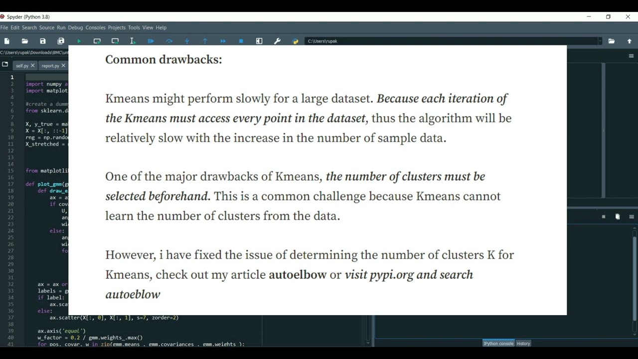 Gaussian mixture model/GMM Clustering, the next best alternative to the limitations of Kmeans