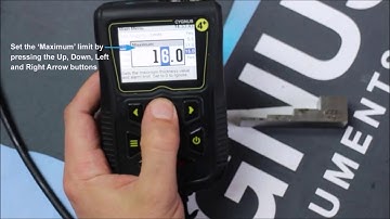 Cygnus MK5 Ultrasonic Thickness Gauges - Setting Limits Alerts Demonstration