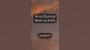 سورة الإنسان الآية ٢٨ الى ٣١ بصوت الشيخ محمد صديق المنشاوي