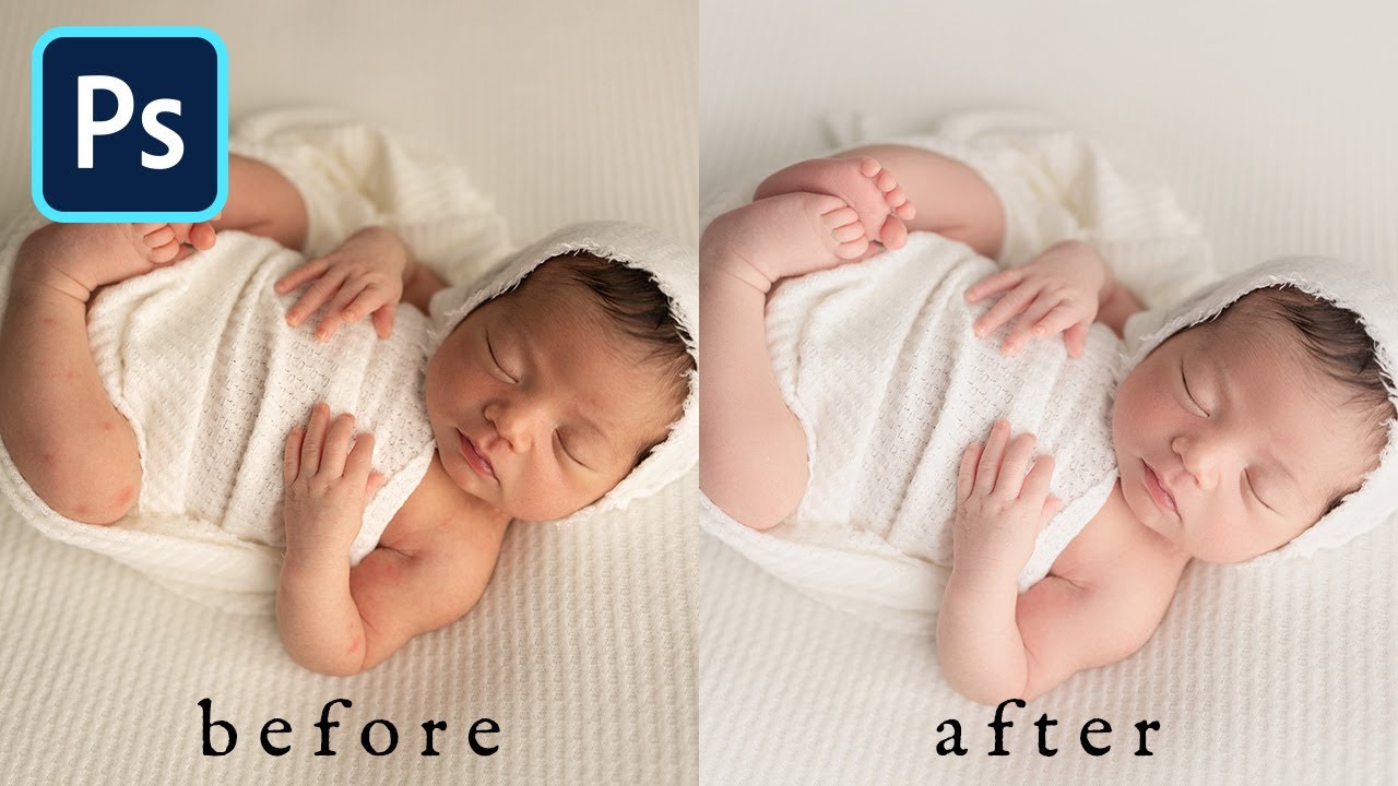 How to quickly edit timeless newborn photos. 簡単ニューボーン 