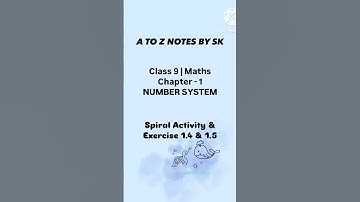Class 9 Maths Chapter 1 Number System Exercise 1.4 & 1.5 NCERT Solutions + Activity #atoznotesbysk