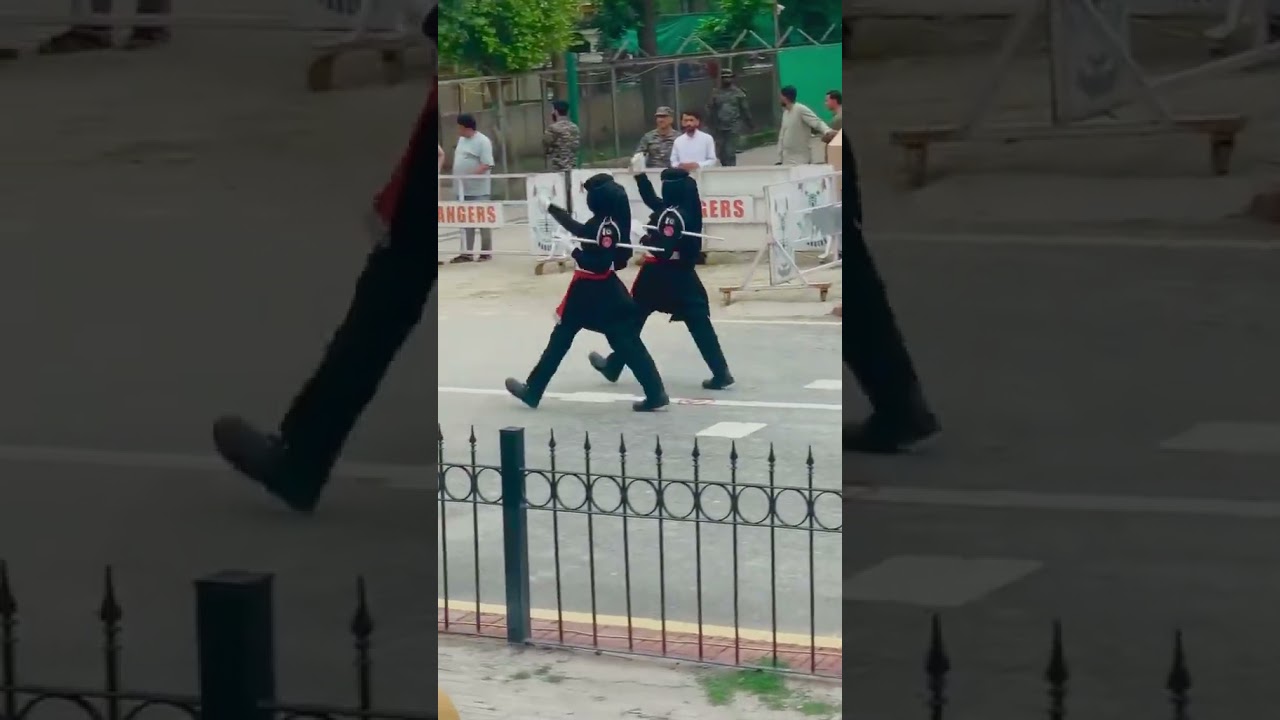 Pakistan and India Waghaborder Parade 