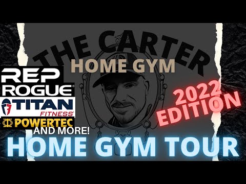 The Carter HOME GYM TOUR 2022 update! | Townhome Basement Gym! | Rep, Rogue, Titan, Powertec & more!