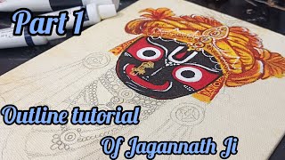 Jagannath Ji tutorial ll acrylic painting ll How to drawing jagannath outlining ll painting 