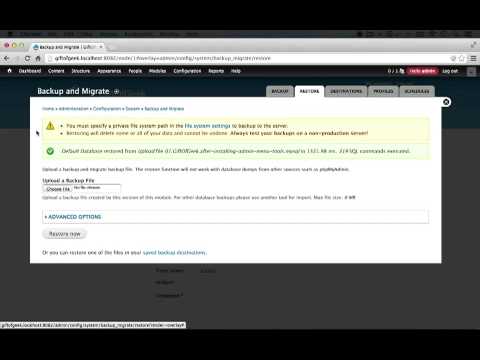 15. How to restore a Backup and Migrate backup (a Drupal how-to)