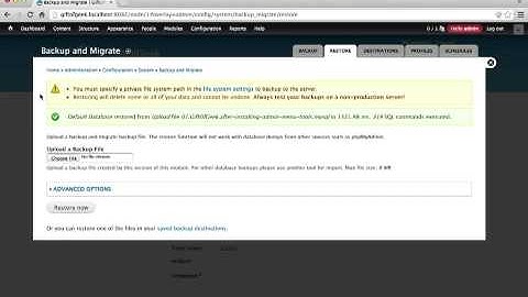 15. How to restore a Backup and Migrate backup (a Drupal how-to)