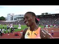 "I love it, it keeps me on my toes" - Julien Alfred on the competitiveness of the Women's 100m