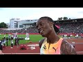 "I love it, it keeps me on my toes" - Julien Alfred on the competitiveness of the Women's 100m
