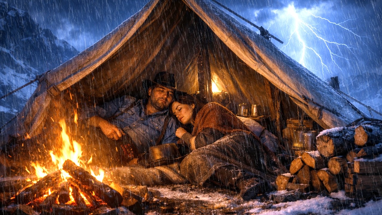 Совместный поход на айсберг: Джон и Эбигейл проводят ночь вместе в уютной палатке | РДР2 АСМР