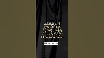 سورة الأنعام الآية (14) #اكسبلور #المصحف #quran #الرحمن #لايك #تلاوة_خاشعة #تيك_توك #ترند #العظماء