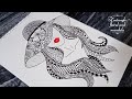 How to draw Mandala, Floral and Zentangle patterns for beginners| Doodlester_22