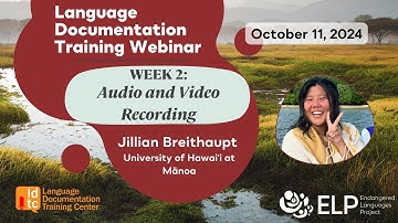 Week 2: Audio and Video Recording