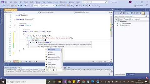 Prime Number Program in C#
