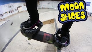 CAN YOU SKATE WEARING MOON SHOES?! *DEADLY*