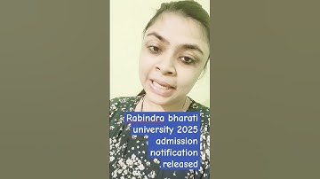 Rabindra Bharati University 2025 admission notification released