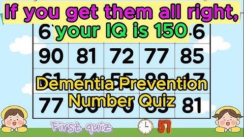 Find 3 pairs of identical numbers /Dementia Prevention Quizzes/Dementia Tests.9