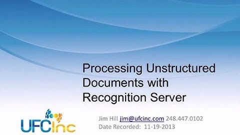 Processing Unstructured Docs with ABBYY FineReader Server by UFC, Inc. Document Capture Software