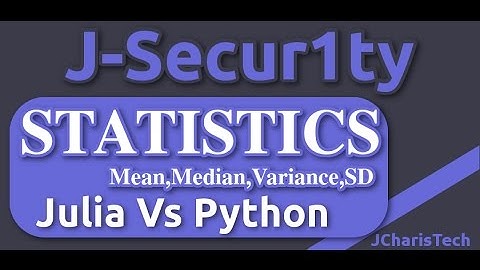 Julia Vs Python Tutorials - Statistics