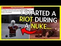 I started a classd minigun riot during a nuke scp roleplay