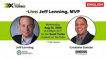 🔴 LIVE! Excel Turbo with Jeff Lenning MVP, from Excel University!