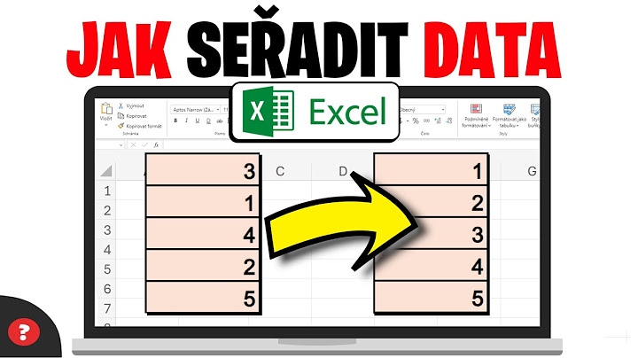 Jak SEŘADIT DATA v EXCELU | Návod | Excel řazení