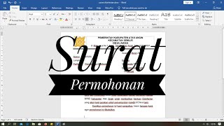 Contoh Surat Dinas : Surat Permohonan