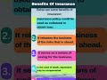 Benefits of insurance