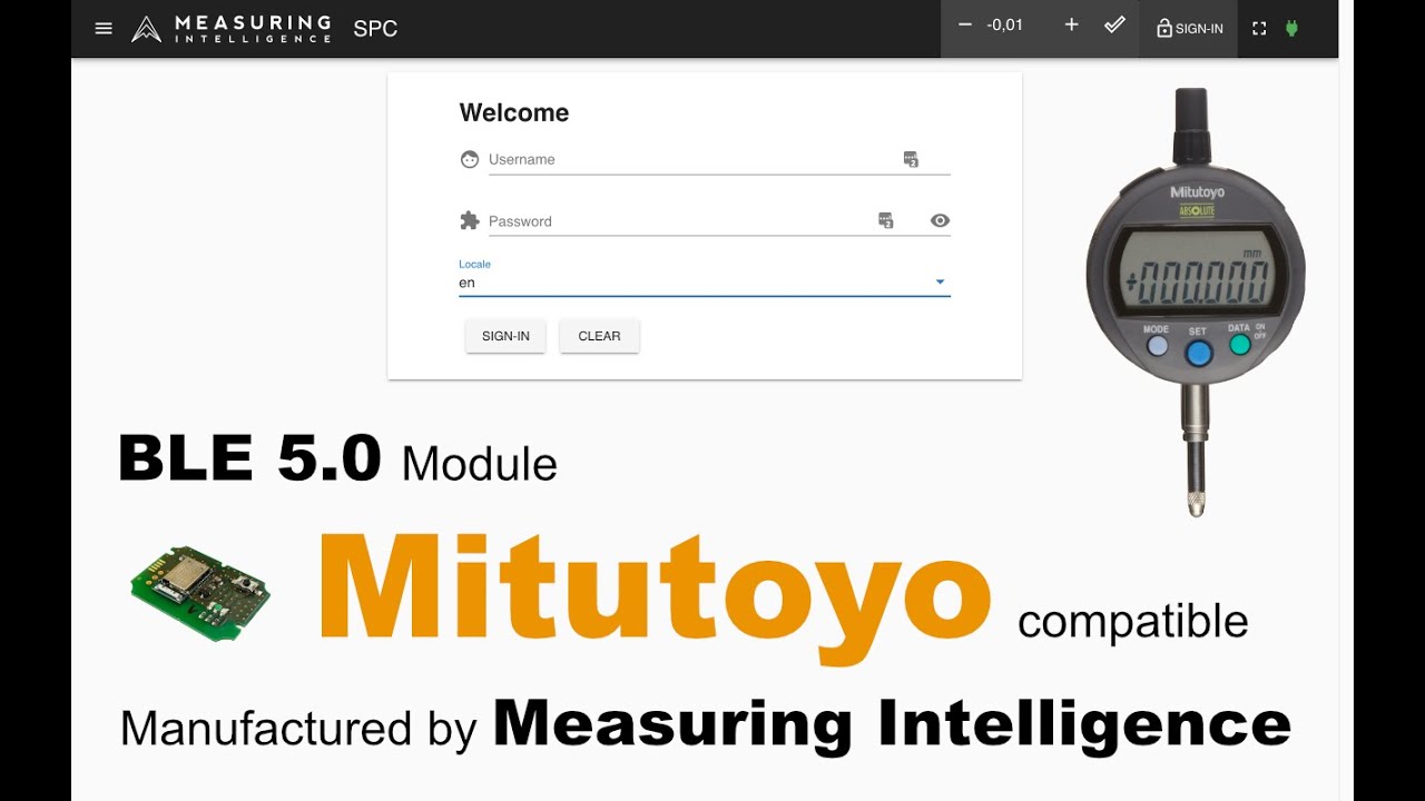 Measurement, Mitutoyo on Bluetooth